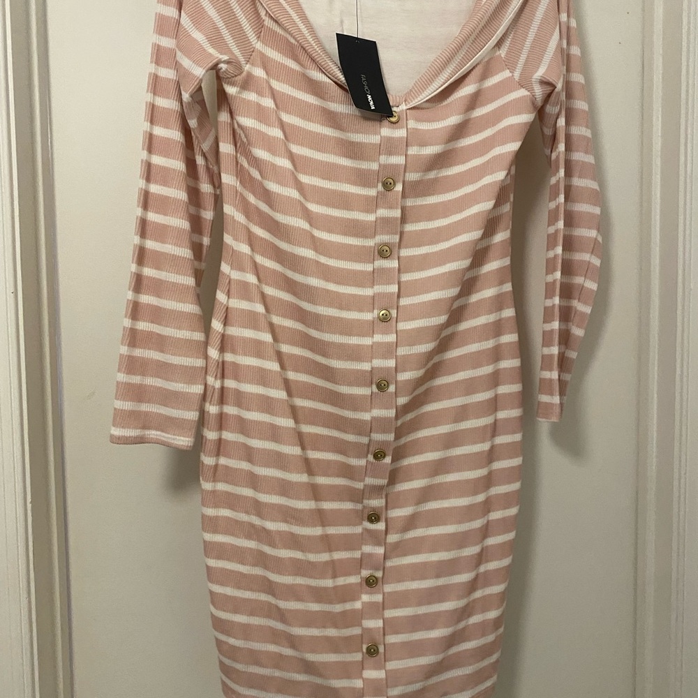 Blush midi dress